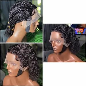 A 49❤️.T frontal jerry curls. 10" . Human hair.