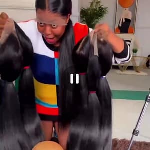 A46. full frontal handmade blend wig.