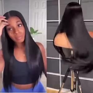 A42, 4by4 closure stw blend wig. accept high heat.