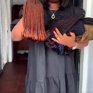 B26, bob Braided wig. different colours