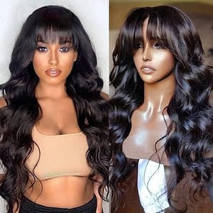 D15. ❤️.💯 Human hair factory made 2by6 closure fringe body wave.